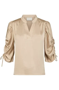 Sale Neo Noir Alvira Drapy Satin Blouse 166542 720