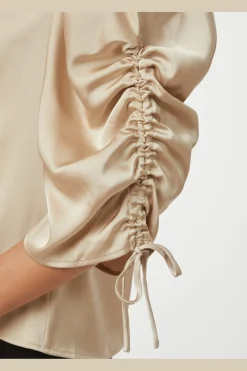 Sale Neo Noir Alvira Drapy Satin Blouse 166542 720