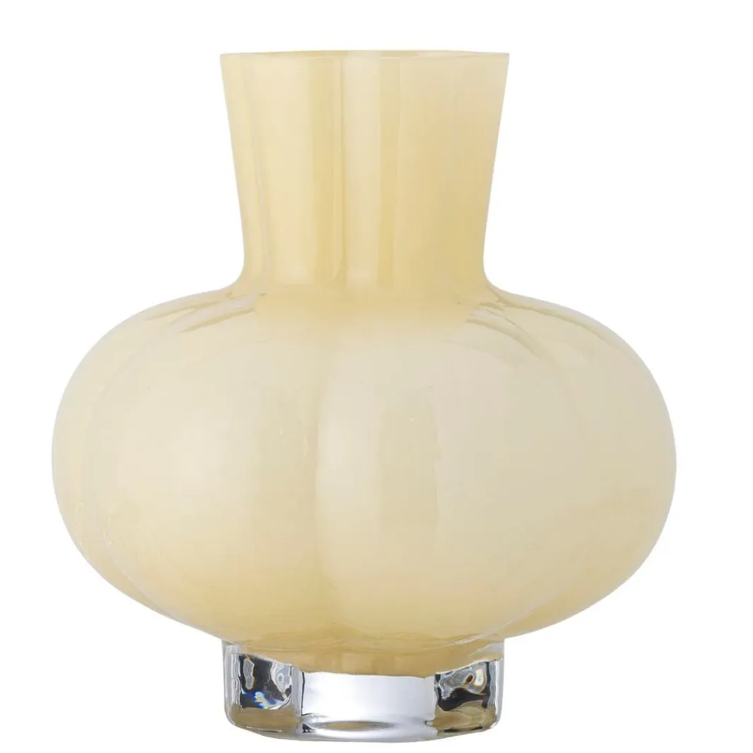 Discount Bloomingville Alyssa Vase, Gul, Glas 82061390 Yellow