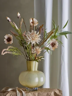 Discount Bloomingville Alyssa Vase, Gul, Glas 82061390 Yellow