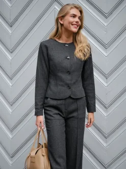 Outlet Neo Noir Amanda Herringbone Jacket 165445 132