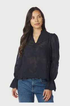 New Neo Noir Amara Big Embroidery Blouse 163032 141