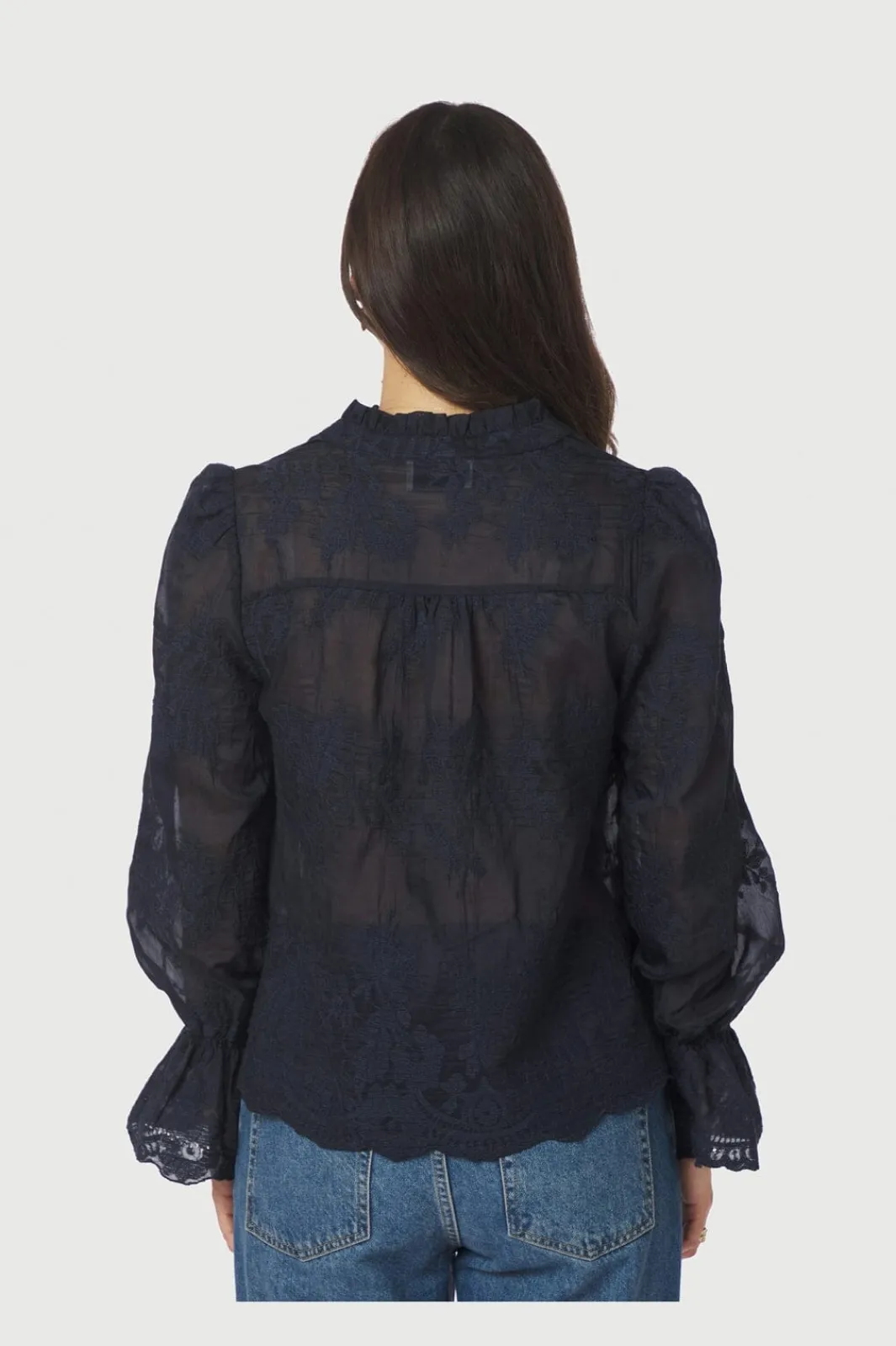 New Neo Noir Amara Big Embroidery Blouse 163032 141
