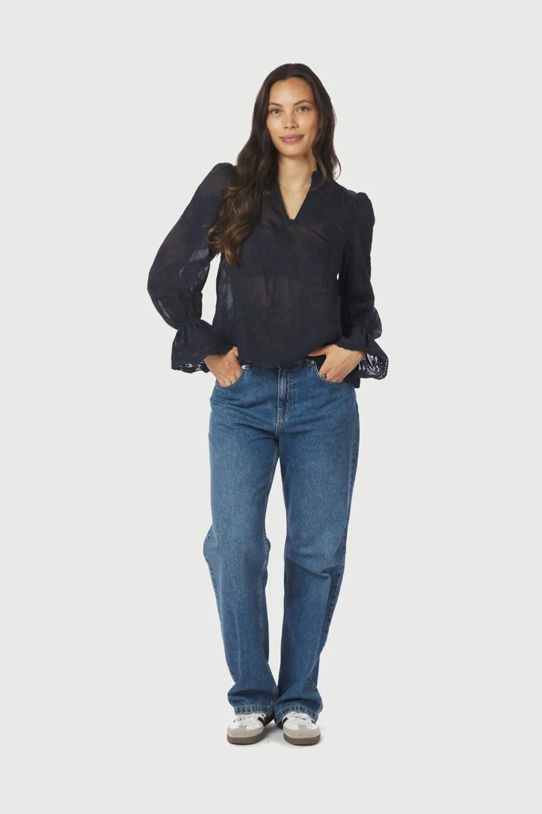 New Neo Noir Amara Big Embroidery Blouse 163032 141