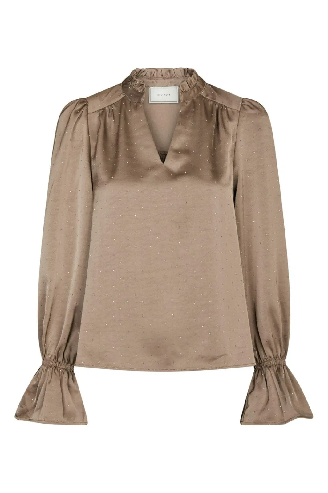 Best Neo Noir Amara Heavy Satin Bedaz Blouse 166578 811