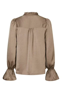 Best Neo Noir Amara Heavy Satin Bedaz Blouse 166578 811