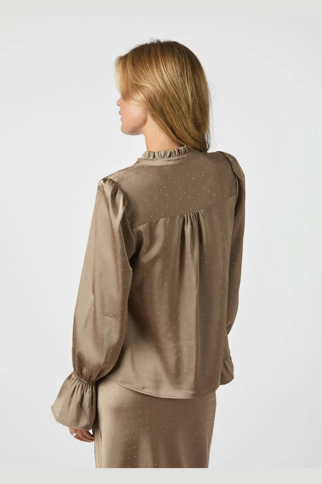Best Neo Noir Amara Heavy Satin Bedaz Blouse 166578 811