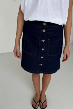 Continue Amy Denim Skirt 14779 Solid Blue