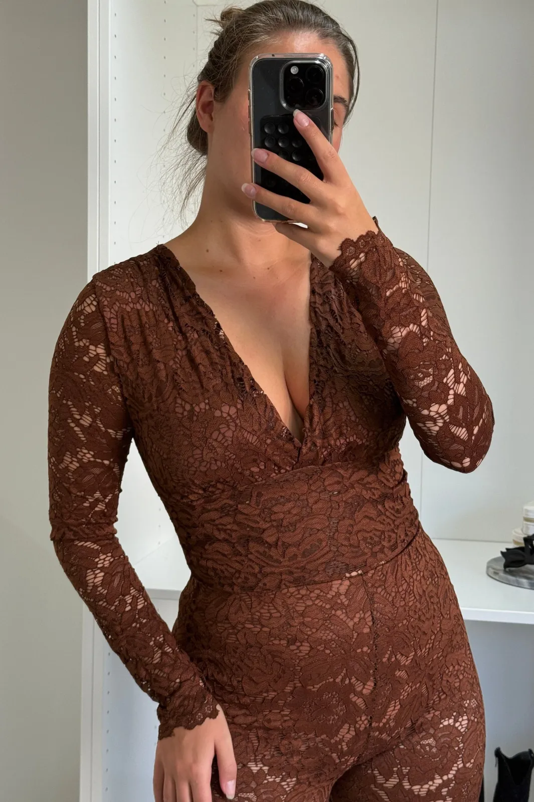 Sale A-bee Anabella Bodystocking Dark Brown