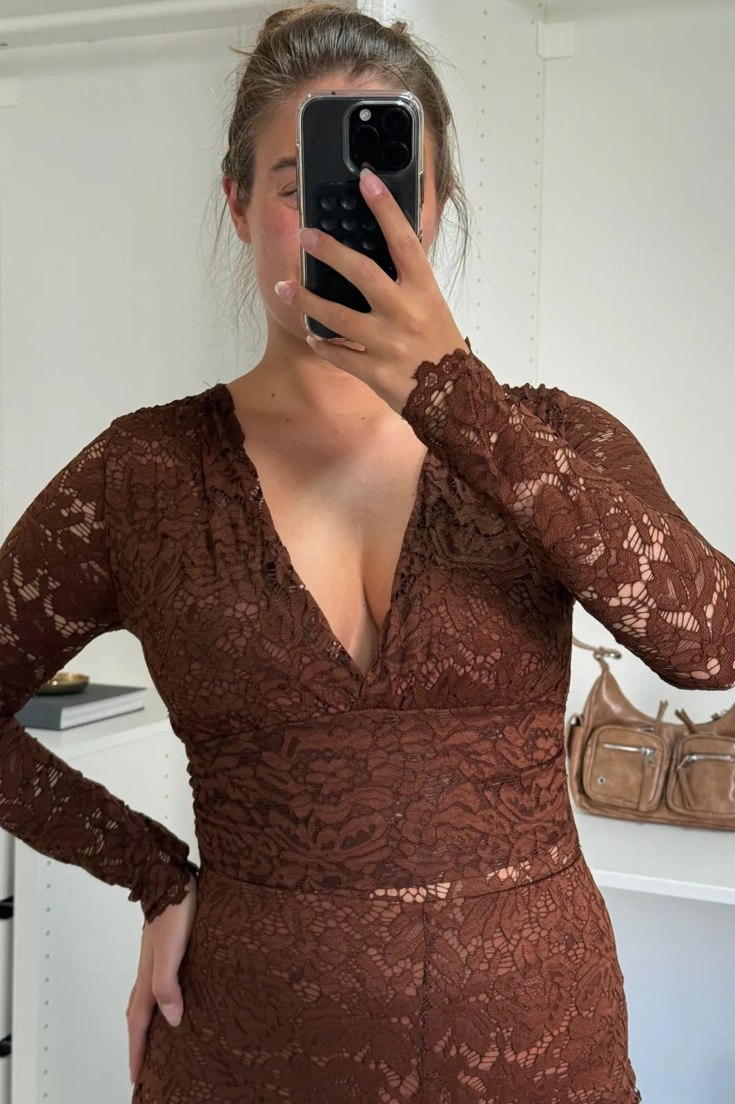Sale A-bee Anabella Bodystocking Dark Brown