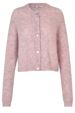 Best Second Female Andrea Knit Rib LS Cardigan 60126 9408 Sepia Rose