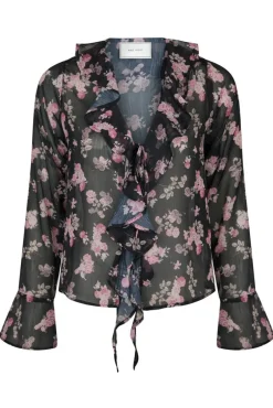 Outlet Neo Noir Anika Marigold Print Blouse 165527 702