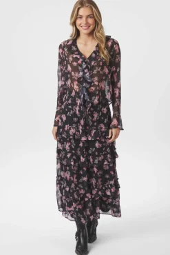 Outlet Neo Noir Anika Marigold Print Blouse 165527 702