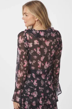 Outlet Neo Noir Anika Marigold Print Blouse 165527 702