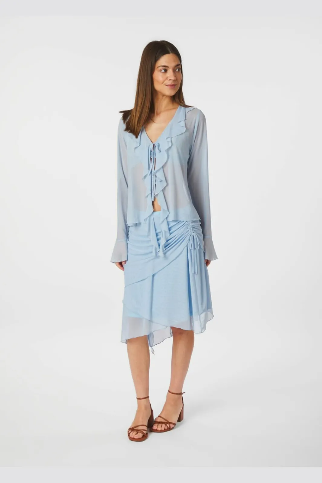 Best Neo Noir Anika Mesh Blouse 165644 145