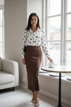 A-bee Anne Skirt Dark Brown
