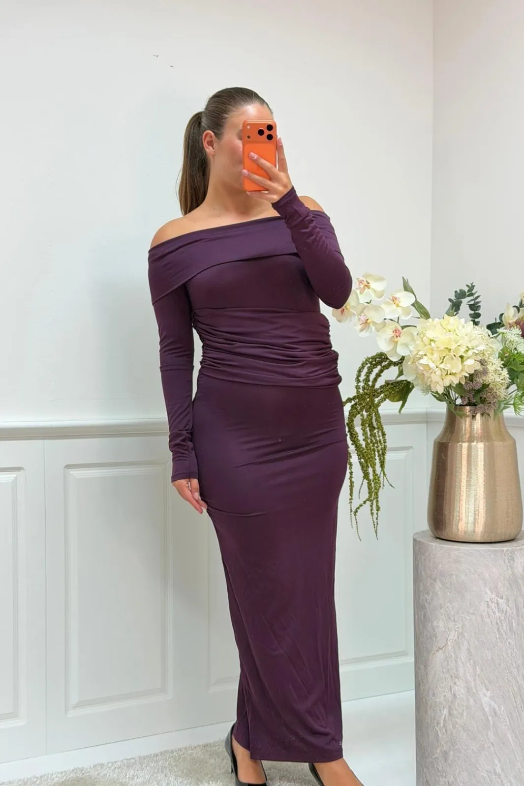 New A-bee Annelise Dress Plum
