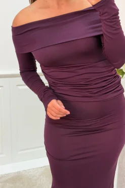 New A-bee Annelise Dress Plum