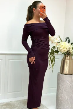 New A-bee Annelise Dress Plum