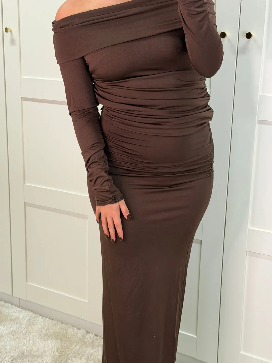 Clearance A-bee Annelise Dress Dark Brown