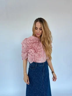 Clearance Gossia Annsofigo Blouse G1805 Dusty Rose