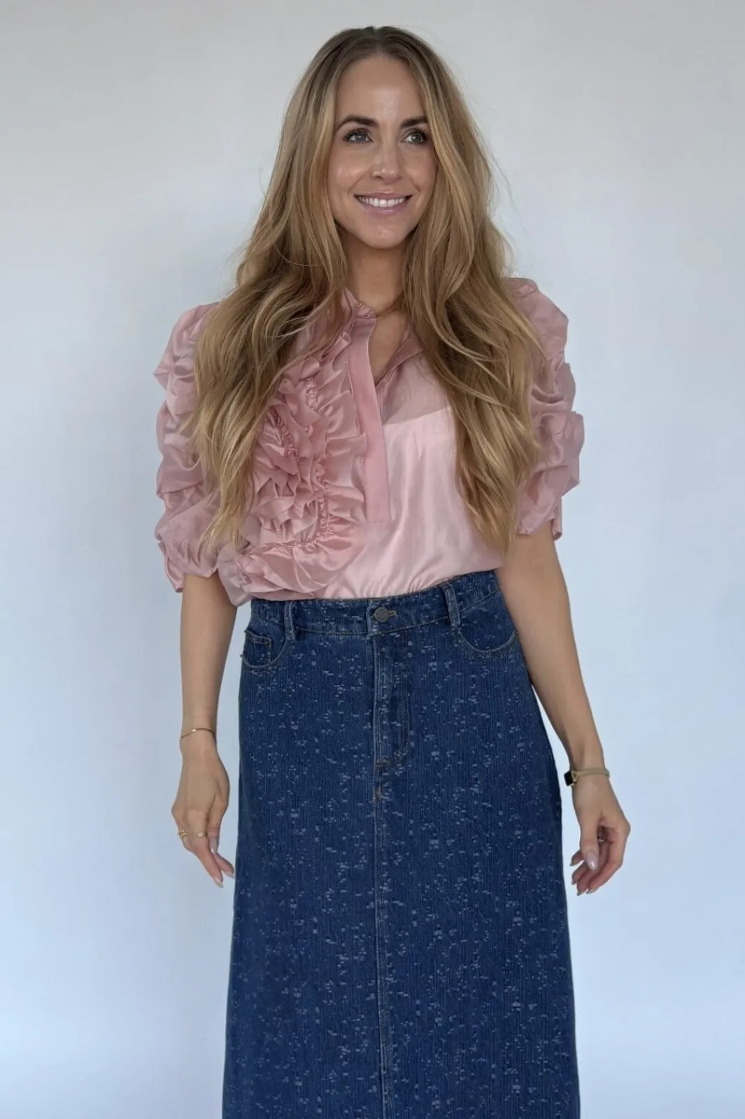 Clearance Gossia Annsofigo Blouse G1805 Dusty Rose