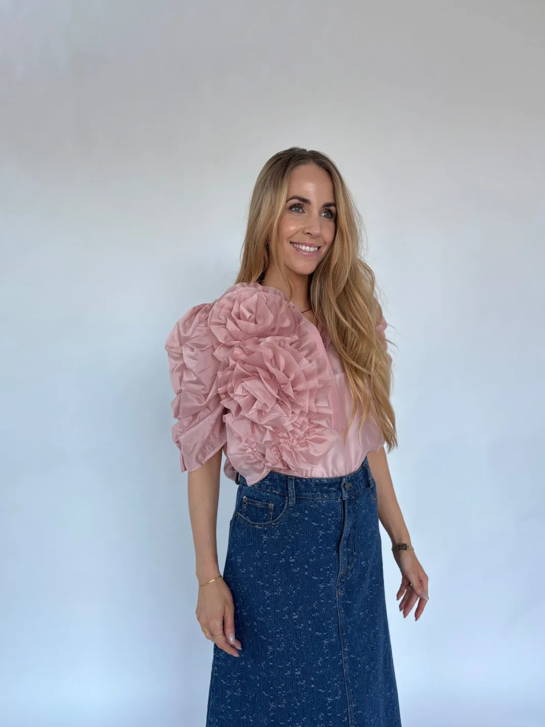 Clearance Gossia Annsofigo Blouse G1805 Dusty Rose