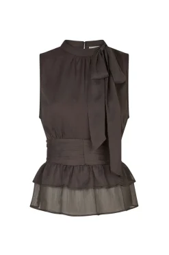 Outlet Neo Noir Ansol Solid Chiffon Top 166671 676