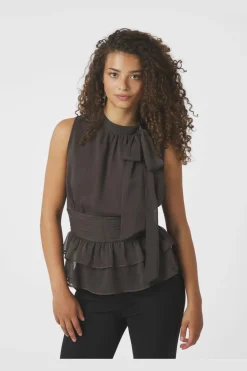 Outlet Neo Noir Ansol Solid Chiffon Top 166671 676