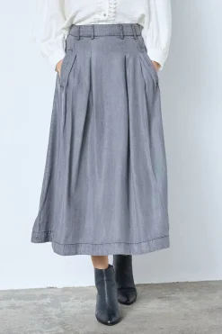 Hot Co´Couture Anyacc Denim Pleat Skirt 34181 139