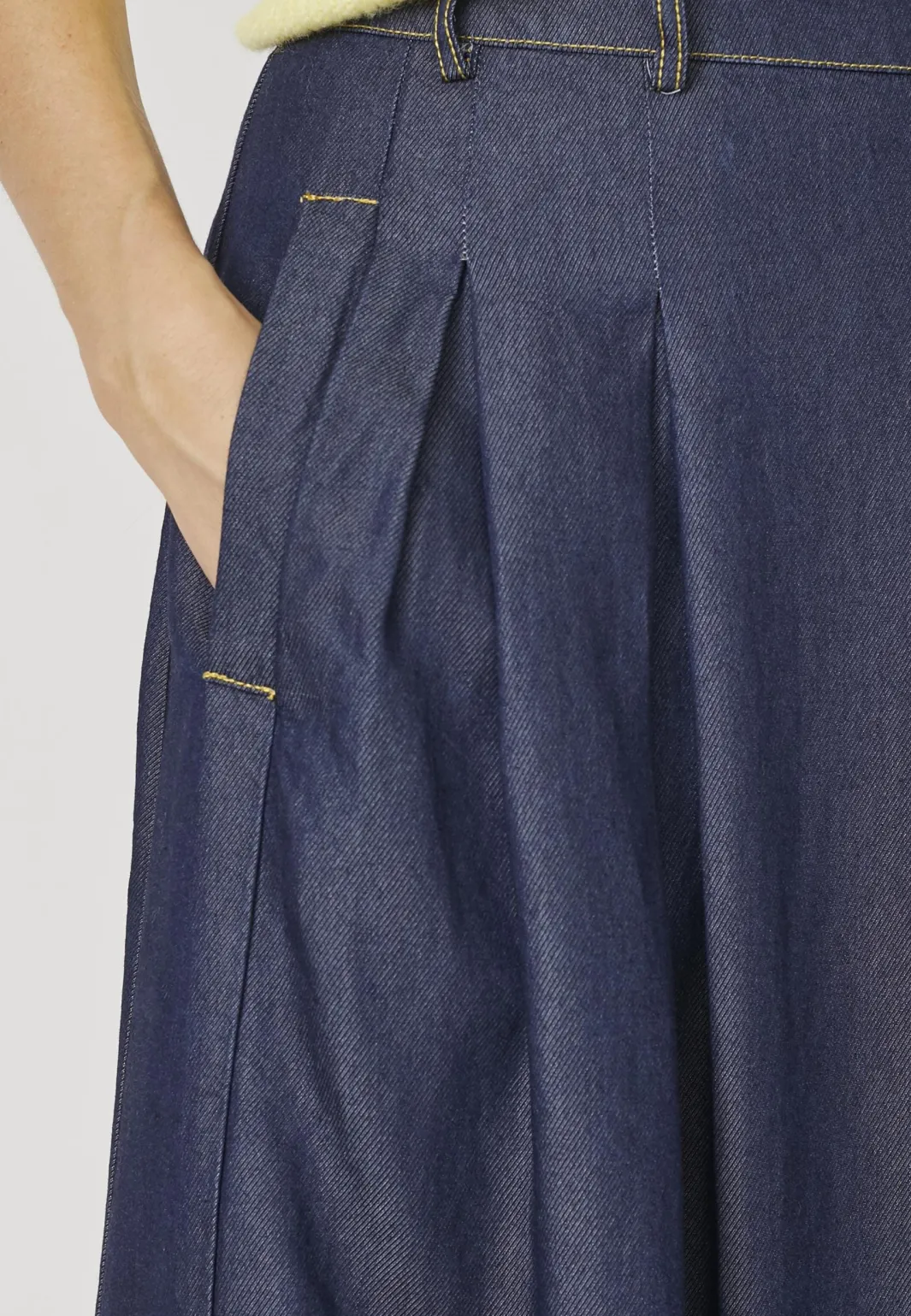 Online Co´Couture Anyacc Denim Pleat Skirt 34181 555
