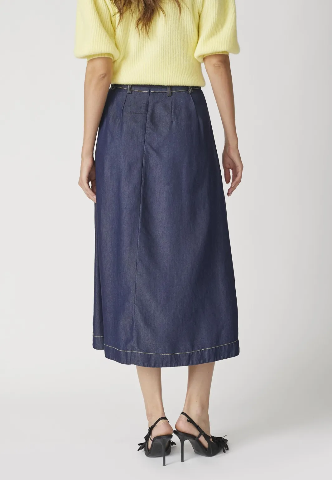 Online Co´Couture Anyacc Denim Pleat Skirt 34181 555