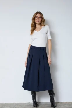 Hot Co´Couture Anyacc Midi Pleat Skirt 44040 120