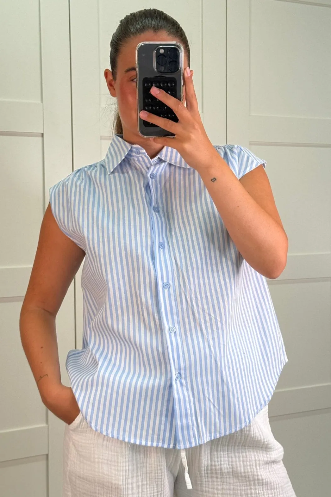 Best A-bee Apolline Stripe Top Blue