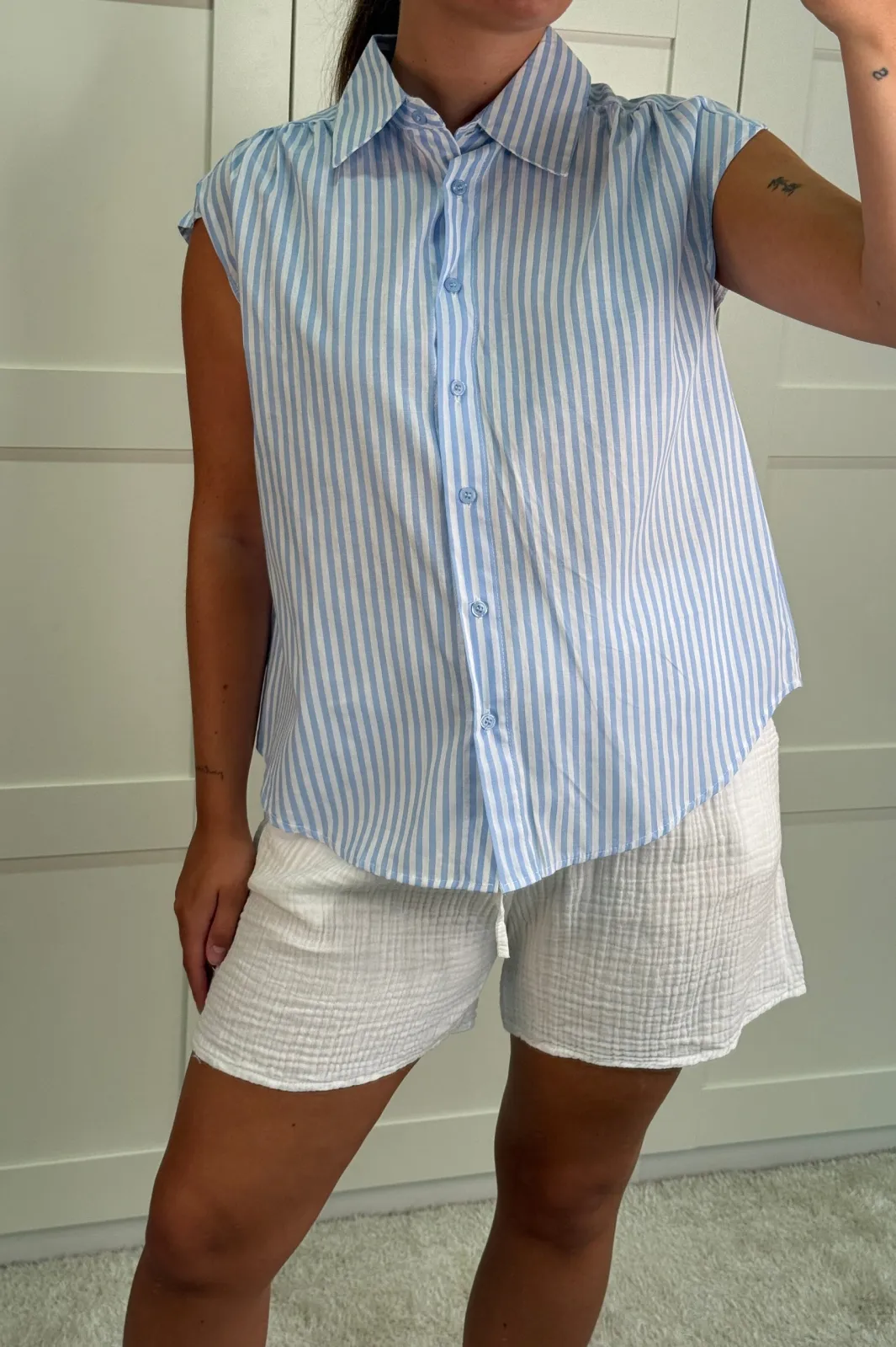 Best A-bee Apolline Stripe Top Blue