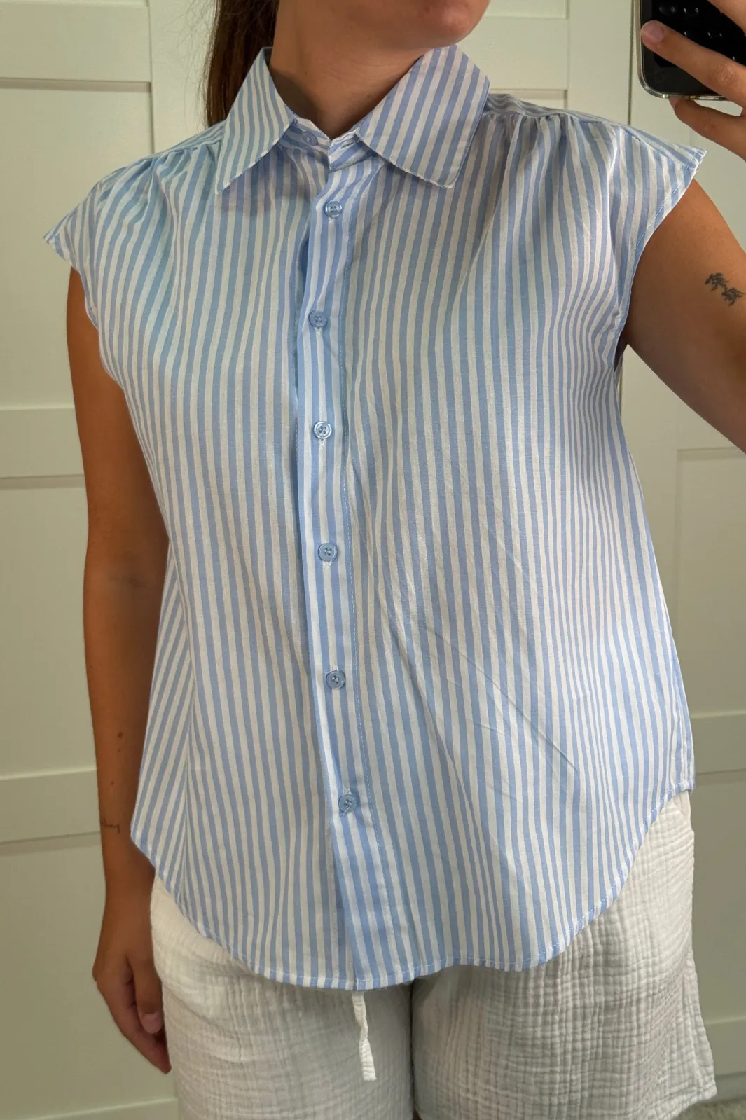 Best A-bee Apolline Stripe Top Blue
