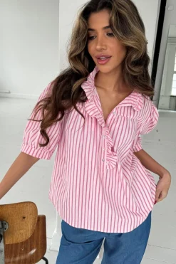 Outlet Continue Ariana Stripe Pink Ss 14794 Pink Stripe