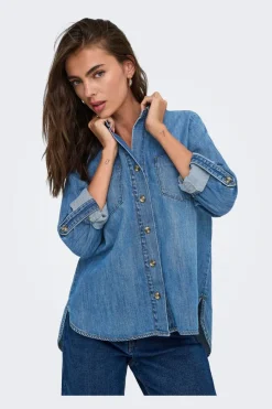 Clearance Only Asmin Shirt L/S Akm 4888010 Medium Blue Denim