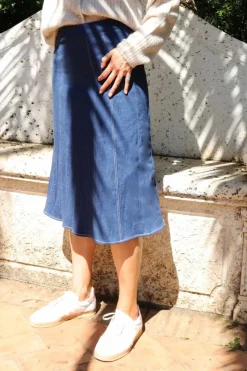 Discount Liberte Asta Ashape Skirt 22248 Blue Denim