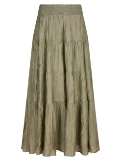 Hot Neo Noir Asta Crepe Skirt 164387 Smoke Green