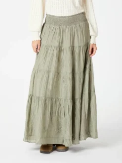 Hot Neo Noir Asta Crepe Skirt 164387 Smoke Green