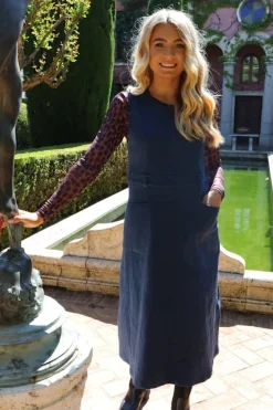 Clearance Liberte Asta Ns Long Dress 22183 Blue Denim
