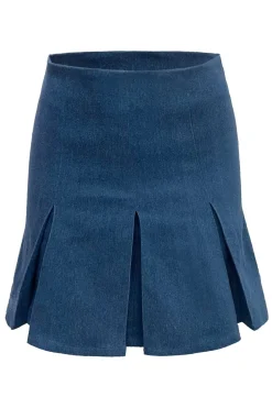 Clearance Liberte Asta-Plisse-Skirt 22211 Blue Denim