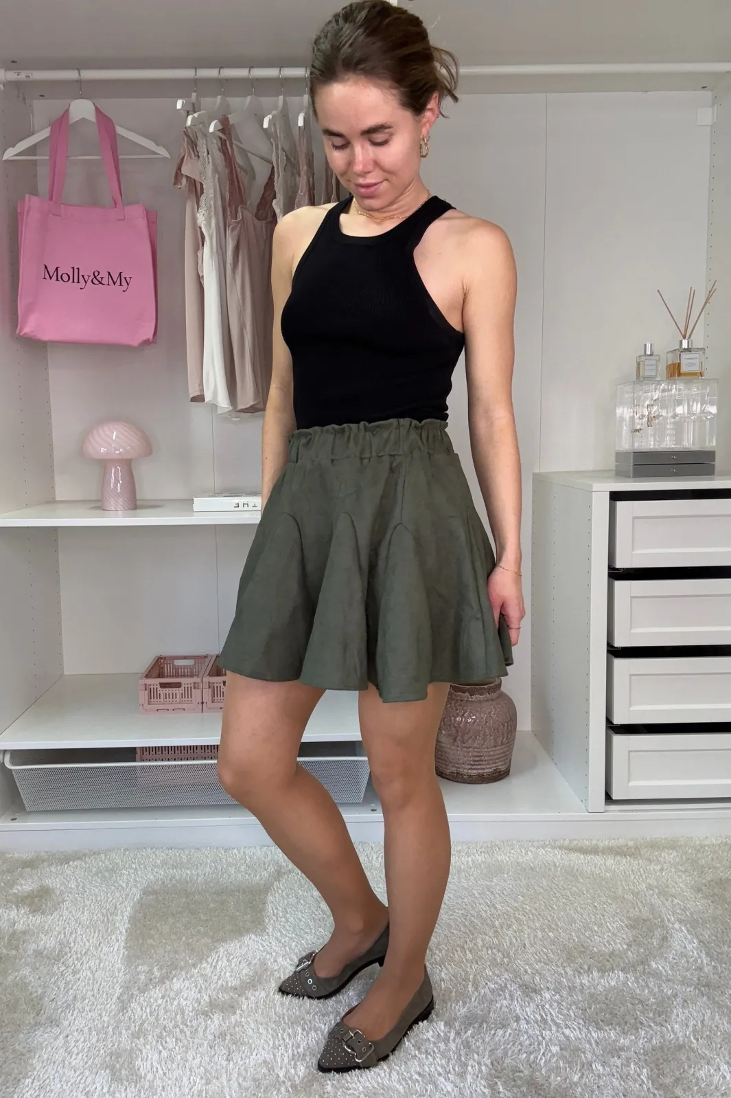 Clearance A-bee Astrid Skirt A Khaki