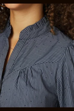 Online Neo Noir Astrida Stripe Stone Blouse 167292 141