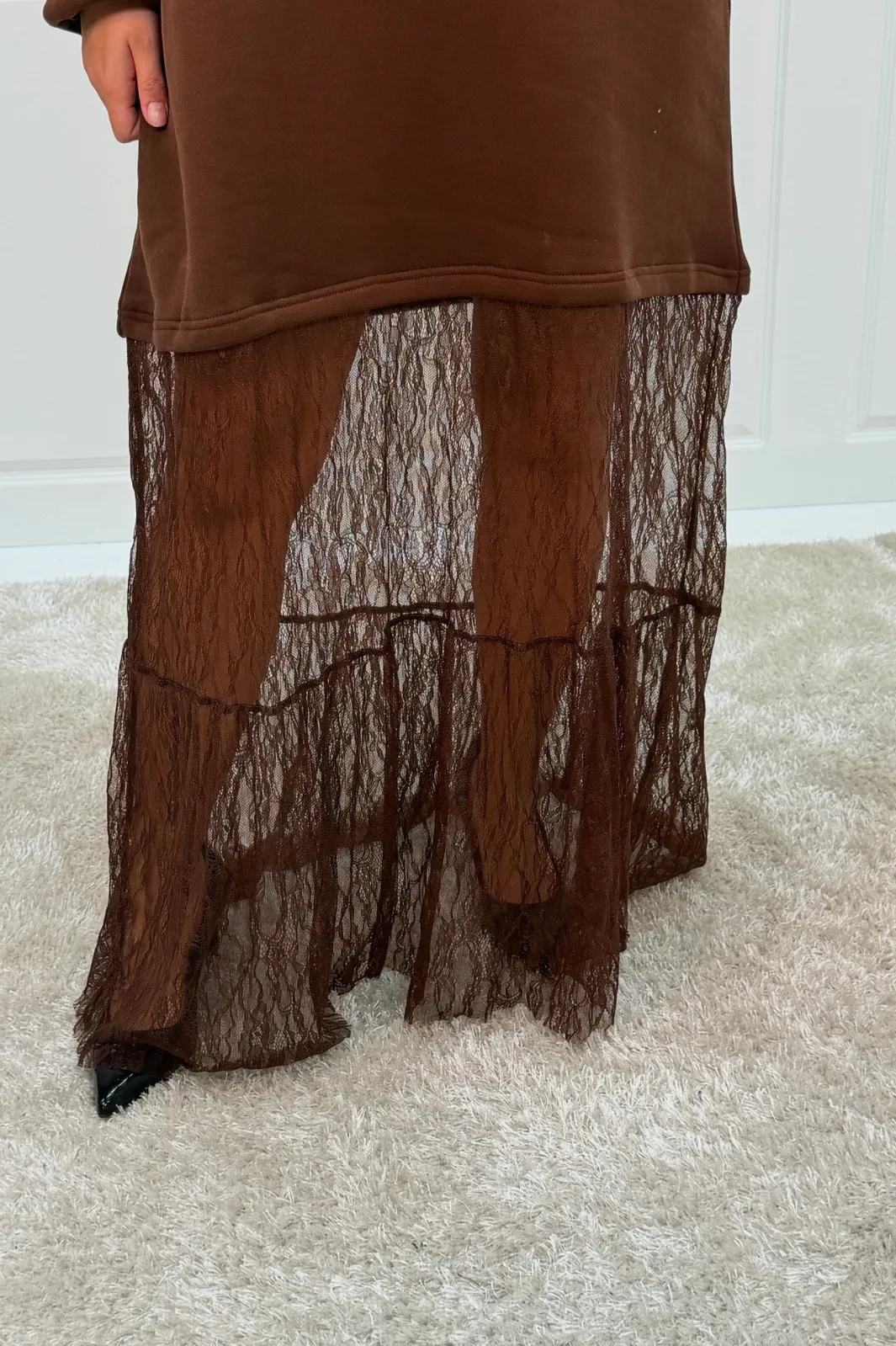 Outlet A-bee Aubrey dress Dark Brown