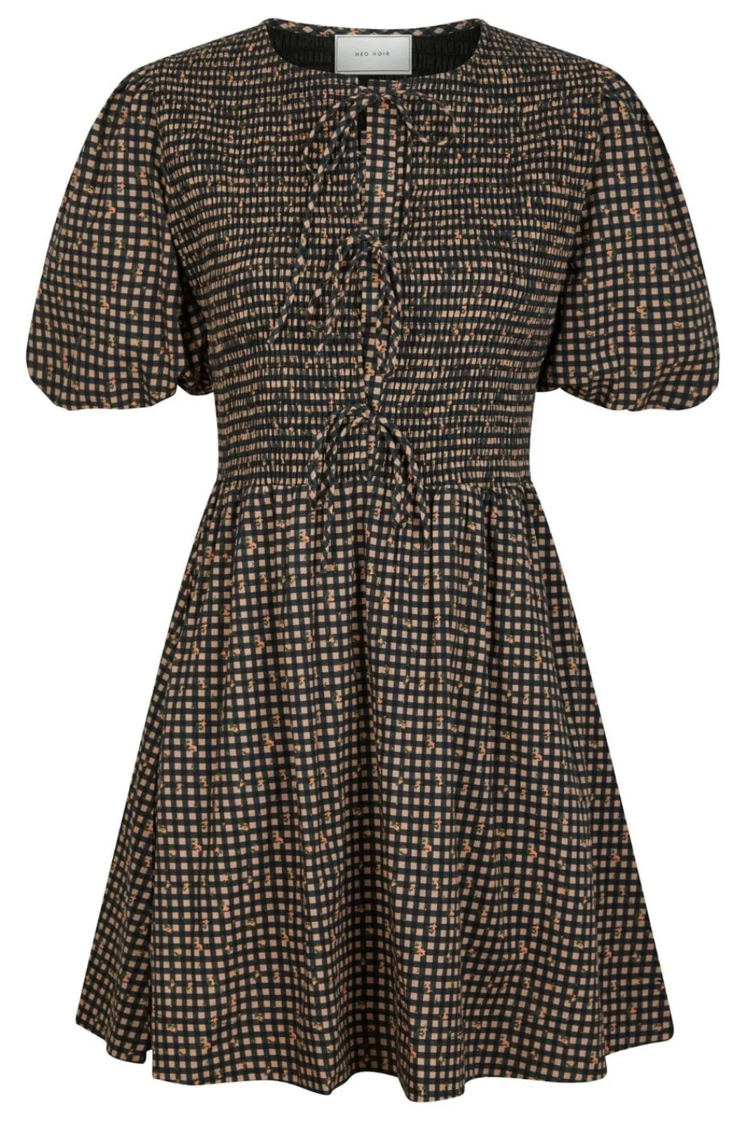 Neo Noir Auda Check Smock Dress 165419 100