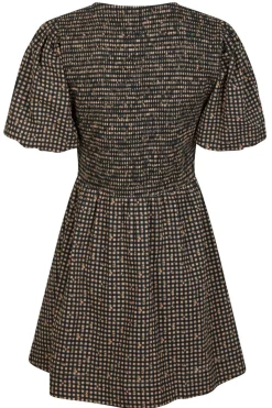 Neo Noir Auda Check Smock Dress 165419 100