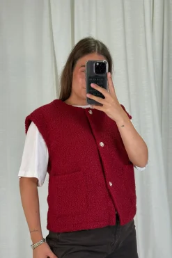 Outlet A-bee Aurora Vest Burgundy
