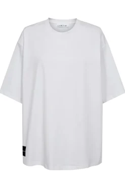 Discount Haute L'Amitié Back Logo Loose Tee HL10410 White/Black Print